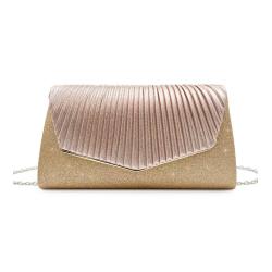 Hot Selling Classic Women's Sequin Pleated Envelope Bride Handbag Women's Wedding Evening Dress Bag Clutch Bags For Ladies
