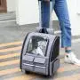 KBW042 2023 Hot Selling Pet Cat Bag Go Out Portable Backpack Pull Rod Breathable Foldable Pet Cat Bag