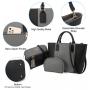 Lovevook 2021Factory Ready to Ship PU Leather Women's Handbag shopping Tote Bag Clutch purse Coin Pocket 3 Pcs Lady Handbag Set