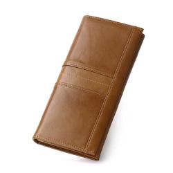 XL286 2024 Imported Classic Long Soft Leather Wallet Men Genuine Leather Card Holder Wallet For Men Business Person Purse