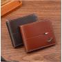 Men's leather wallet, bank credit card holder, casual short style PU leather change pocket, men's wallet