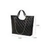 Factory Customized Black Lingge Classic Shoulder Bag Large Capacity Handbag With Metal Short Chain Shoulder Strap For Women