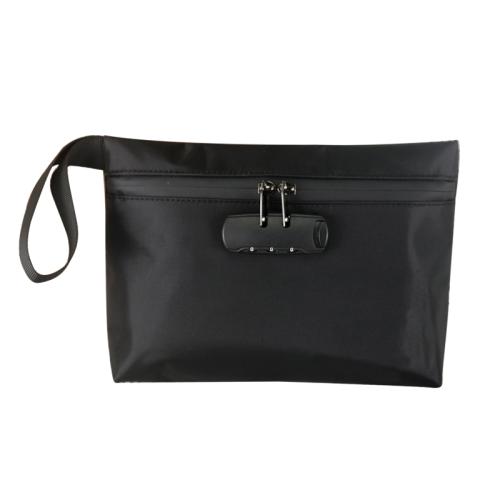 Coal Black Airtight Smell-Proof Bag with Combination Lock for Secure Storage of Accessories