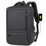 New Unisex Men's Business Travel Backpack Large Capacity Waterproof Oxford Laptop Bag with USB and Zipper Closure Polyester Lini