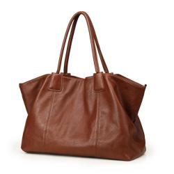 2024 Wholesale Large Genuine Leather Tote Shoulder Bag For Women Luxury With Clutch