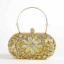 New arrival rhinestone clutch bag golden ladies purses diamond flowers clutch handbag wedding party evening bags