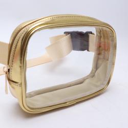 Candy Color Shoulder Strap Adjust  Waist Clear Bag Transparent  PVC Cross body Sling Bag Clear Fanny Kids Pouches