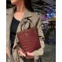 Luxury Ladies Casual Handbags Women'S Embossed Crocodile Genuine Cowhide Leather Tote Bucket Crossbody Shoulder Bag Purses