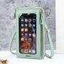 2024 touch screen mobile phone bag anti-theft shoulder crossbody bags transparent mini small wallets cell phone bag