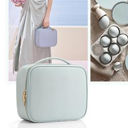ODM OEM NEW Arrival 2023 Aopiya wholesale custom PU leather portable large capacity Women's travel cosmetic bag
