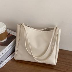 Women's Large Capacity Pure Color PU Leather Crossbody Shoulder Bag Fashionable Bolsas para Mujer