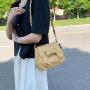 2024 new white pleated cloud armpit pocket fashion simple style ladies Pvc wallet