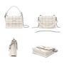 2024 Woven Genuine Leather Bags Handbags Luxury Women Hand Bag With Removable Chain
