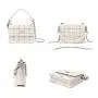 2024 Woven Genuine Leather Bags Handbags Luxury Women Hand Bag With Removable Chain