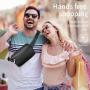Gelory Water Resistant Outdoor Hiking Traveling Waist Fanny Pack Large Capacity Shopping Mens Chest Bag With Breathable Mesh Pad