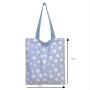 Factory Wholesale Fresh Daisy Print Multicolor Shopping Bag Women Shoulder Handbag Recycled Canvas shopping bag