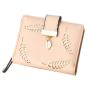 New Korean style short wallet ladies zipper buckle skeleton leaves small wallet purse money clip card bag factory wholesale