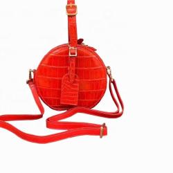 2020 Trendy Genuine Crocodile Leather Round Circle Bag Luxury Women Handbag