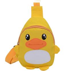 ZR429 Children's Lovely Versatile Contrast Color Chest Bag Little Girl's Nylon Messenger Bag kids Duck Cross Body Shoulder Bag