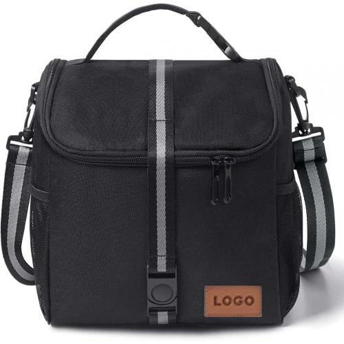 Reusable Insulated Polyester Lunch Box with Adjustable Shoulder Strap Leakproof Cooler Tote Bag Waterproof Women's Cooler Bags