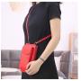HR186 New Trend Mobile Phone Storage Bag PU Buckle Fashion Double Layer Wallet Multifunctional Women's Crossbody Outdoor Bag