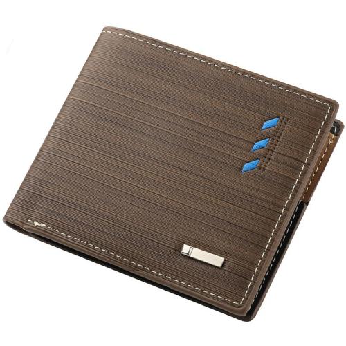 ZR654 Men Short Wallet Card Holder Card Positions Case Open Frosting Purse Retro Money Clip Billfold Dollars PU Open Wallet