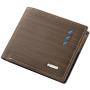 ZR654 Men Short Wallet Card Holder Card Positions Case Open Frosting Purse Retro Money Clip Billfold Dollars PU Open Wallet