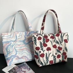 Customized natural cotton big capacity cotton canvas shopping tote bag