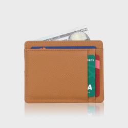 Custom card holder leather id card holder wallet rfid blocking pu leather credit card holder