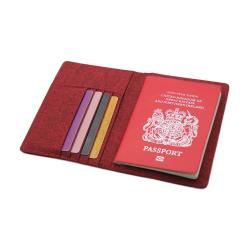 Standard size custom logo card holder wallet wholesale promotion RFID cotton travel passport cover