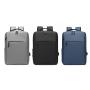HR087 USB Charging Laptop Backpack Solid Color Polyester Business Shoulder Bag Waterproof Lightweight Comfort Simple Handbag
