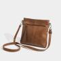 Factory directly sales high women small brown crossbody purse handbag custom retro faux pu leather shoulder bag 2024