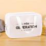 Custom Logo Travel Transparent Waterproof Zipper Wash Bags Double Layer Large Capacity EVA Clear Cosmetic Toiletry Bag wholesale