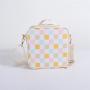 Keymay Factory Nylon Lunchboxes Checkered Printed Food Work Bag Students Kids Custom Design Logo Portable Cooler Lunch Bag