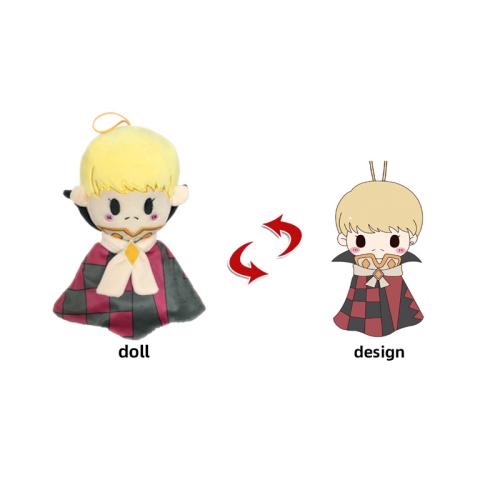 Low MOQ Customized Size Stuffed Anime Plushie Separable Figure And Decors Custom Standing Or Sitting Posture Plush Doll For Gift