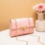 2024 Ladies Fashion Mobile Phone Bag New Embroidered Small Square Bag with Diamond Chain for Ladies Wholesale