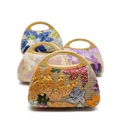 2024 new sequined socialite holding straw woven fashionable women's bag designer bags clutch bag women
