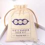 Wholesale Organic Cotton Toys Candle Gift Packaging Bag Custom Logo Printed Muslin Cotton Drawstring Dust Pouch