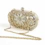 New arrival rhinestone clutch bag golden ladies purses diamond flowers clutch handbag wedding party evening bags