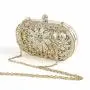 New arrival rhinestone clutch bag golden ladies purses diamond flowers clutch handbag wedding party evening bags