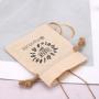 8*10cm Custom Logo Printing Recyclable Cotton Drawstring Bag For Jewelry Packing Small Natural Muslin Gift Jewelry Pouch