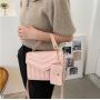 2024 Popular Women's Bag New Korean Fashion Single Shoulder Crossbody Bag Colorful  Oblique Chain PU Envelope Ladies Bag