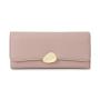 HR144 Classic Luxury Lychee Patterned Three Fold Wallet PU Leather Women's Long Handheld Billfold Ladies Phone Card Hold Purse