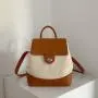 New design Small Backpack school bags Fashion casual Canvas bag PU splicing Backpack bag for women