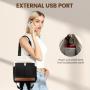 LOVEVOOK 2pcs/set New Fashion High Quality School Daypack Waterproof Outdoor Travel Backpack with USB women's laptop backpack