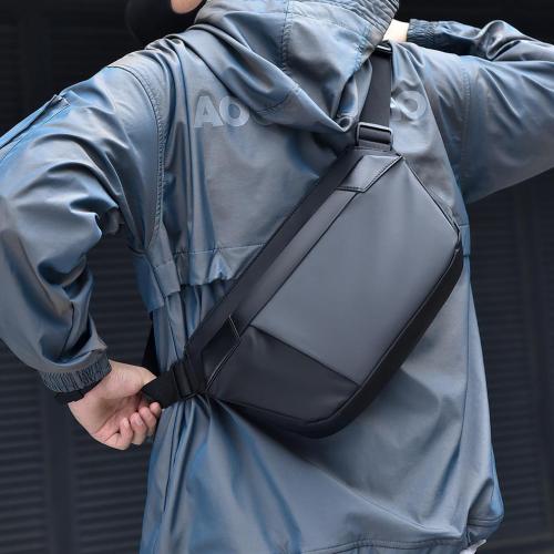 Hot sale shoulder backpack bag for men crossbody sling chest bag waterproof polyester fabric men travel cycling shoulder bag