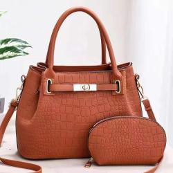 Factory Direct Wholesale Women'S Handbags 2-Pcs Set Logo Animal Printed Bags Women Handbags Ladies