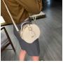 Fashion Lady Designer Bag Round Embossing Alligator Pattern PU Leather Purse Bright Color Casual Cross Body Sling Bag for Women