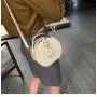 Fashion Lady Designer Bag Round Embossing Alligator Pattern PU Leather Purse Bright Color Casual Cross Body Sling Bag for Women