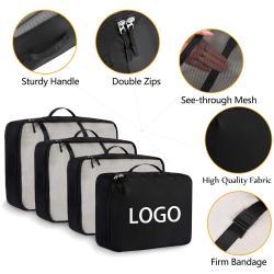 wholesale custom 8 piece luggage storage travel accessories suitcase organizer compression packing cubes set